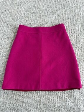 JCrew Fuchsia A-line Wool Skirt